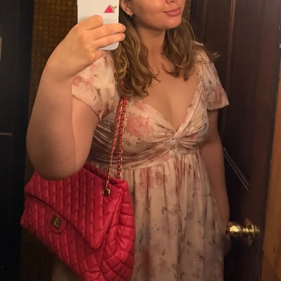 Pink Quilted Women's Bag - Picture 5 of 7